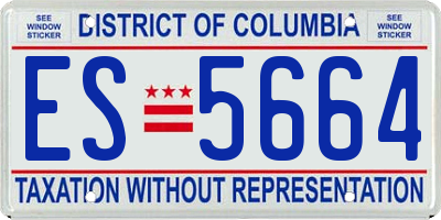 DC license plate ES5664