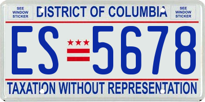 DC license plate ES5678