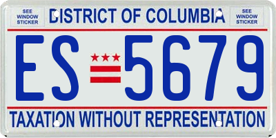 DC license plate ES5679
