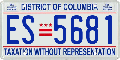 DC license plate ES5681