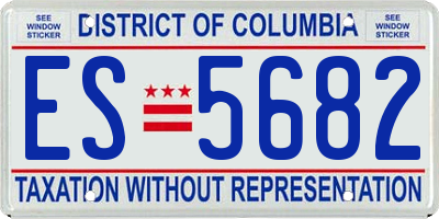 DC license plate ES5682