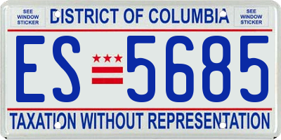 DC license plate ES5685