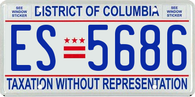 DC license plate ES5686