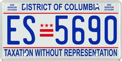 DC license plate ES5690