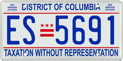 DC license plate ES5691