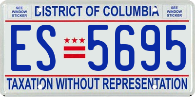 DC license plate ES5695
