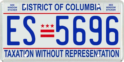 DC license plate ES5696