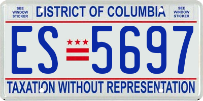 DC license plate ES5697