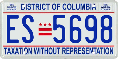 DC license plate ES5698