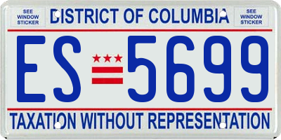 DC license plate ES5699
