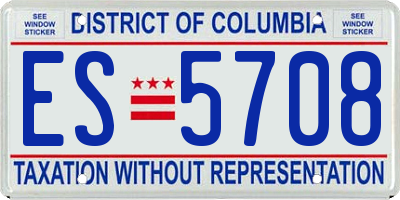 DC license plate ES5708