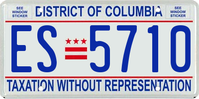 DC license plate ES5710