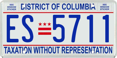 DC license plate ES5711