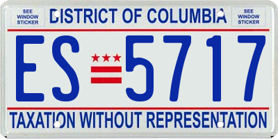 DC license plate ES5717