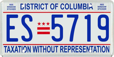 DC license plate ES5719