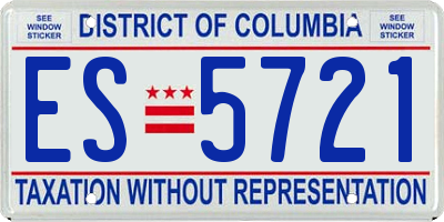 DC license plate ES5721