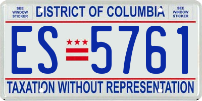 DC license plate ES5761