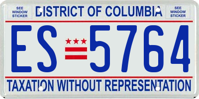 DC license plate ES5764