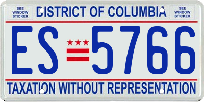 DC license plate ES5766
