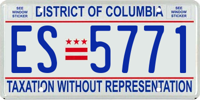 DC license plate ES5771