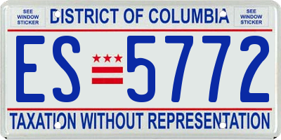 DC license plate ES5772