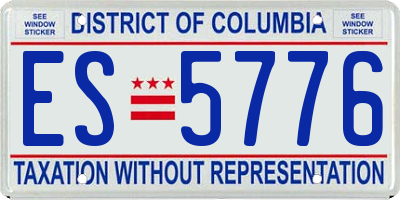 DC license plate ES5776