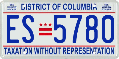 DC license plate ES5780