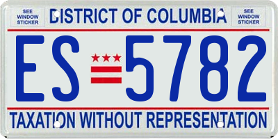 DC license plate ES5782