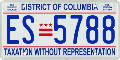 DC license plate ES5788