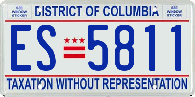 DC license plate ES5811