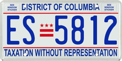 DC license plate ES5812