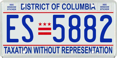 DC license plate ES5882