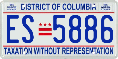 DC license plate ES5886