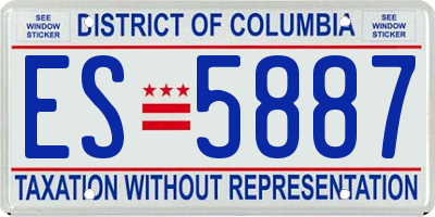 DC license plate ES5887