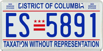 DC license plate ES5891