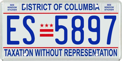 DC license plate ES5897
