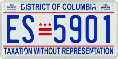 DC license plate ES5901