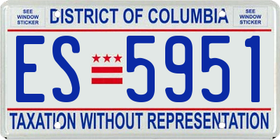 DC license plate ES5951