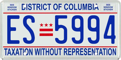 DC license plate ES5994