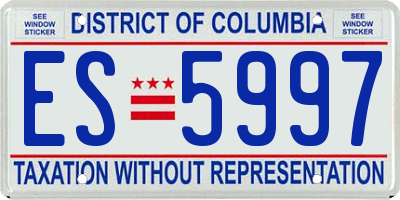 DC license plate ES5997