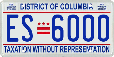 DC license plate ES6000