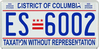 DC license plate ES6002