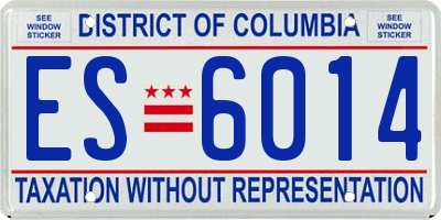 DC license plate ES6014