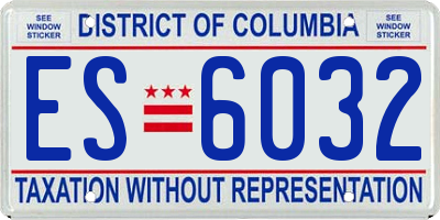 DC license plate ES6032