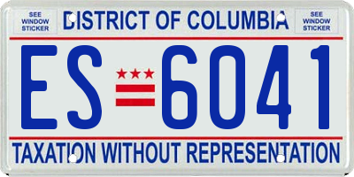 DC license plate ES6041
