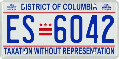 DC license plate ES6042