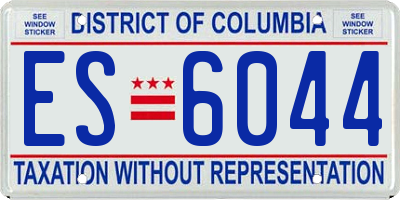 DC license plate ES6044