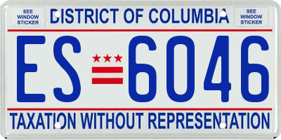 DC license plate ES6046