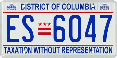DC license plate ES6047