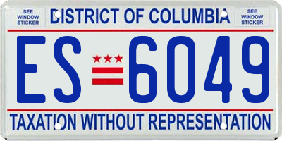 DC license plate ES6049